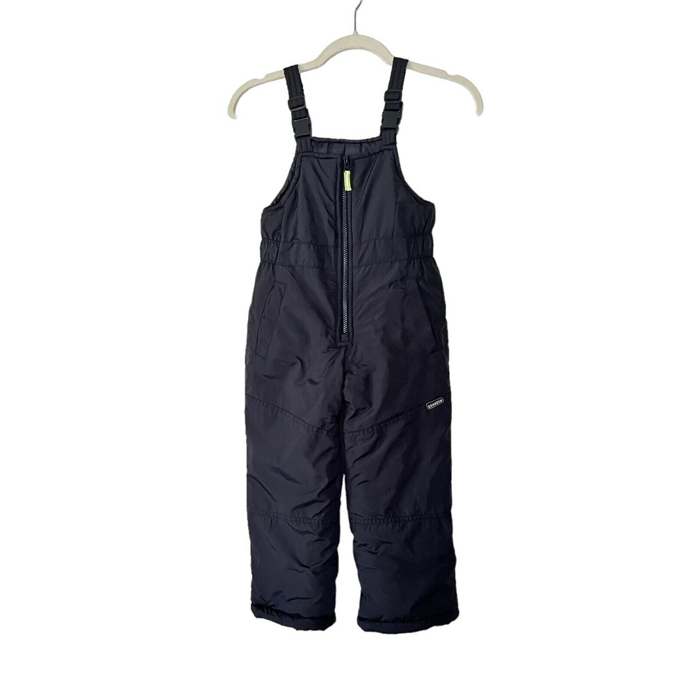 Oshkosh B'gosh Toddler Kid Sz M 5/6 Snow Suit Bib Overall Skibib Gray Adjustable